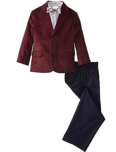 Costume deux boutons garçon en velours côtelé avec veste et pantalon
