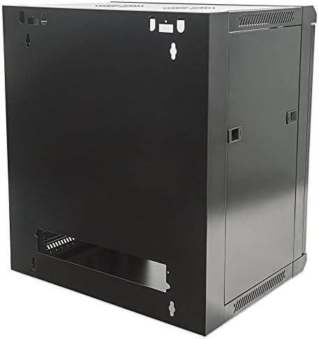 Miniatura 9 de Intellinet 711715 - Gabinete para rack de servidores de red de montaje en pared de 6U, puerta de vidrio templado, paneles laterales extraíbles,