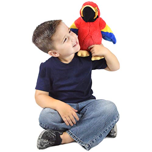 VIAHART Papaya The Parrot - 12 Inch Stuffed Animal Plush Macaw Bird - by TigerHart Toys