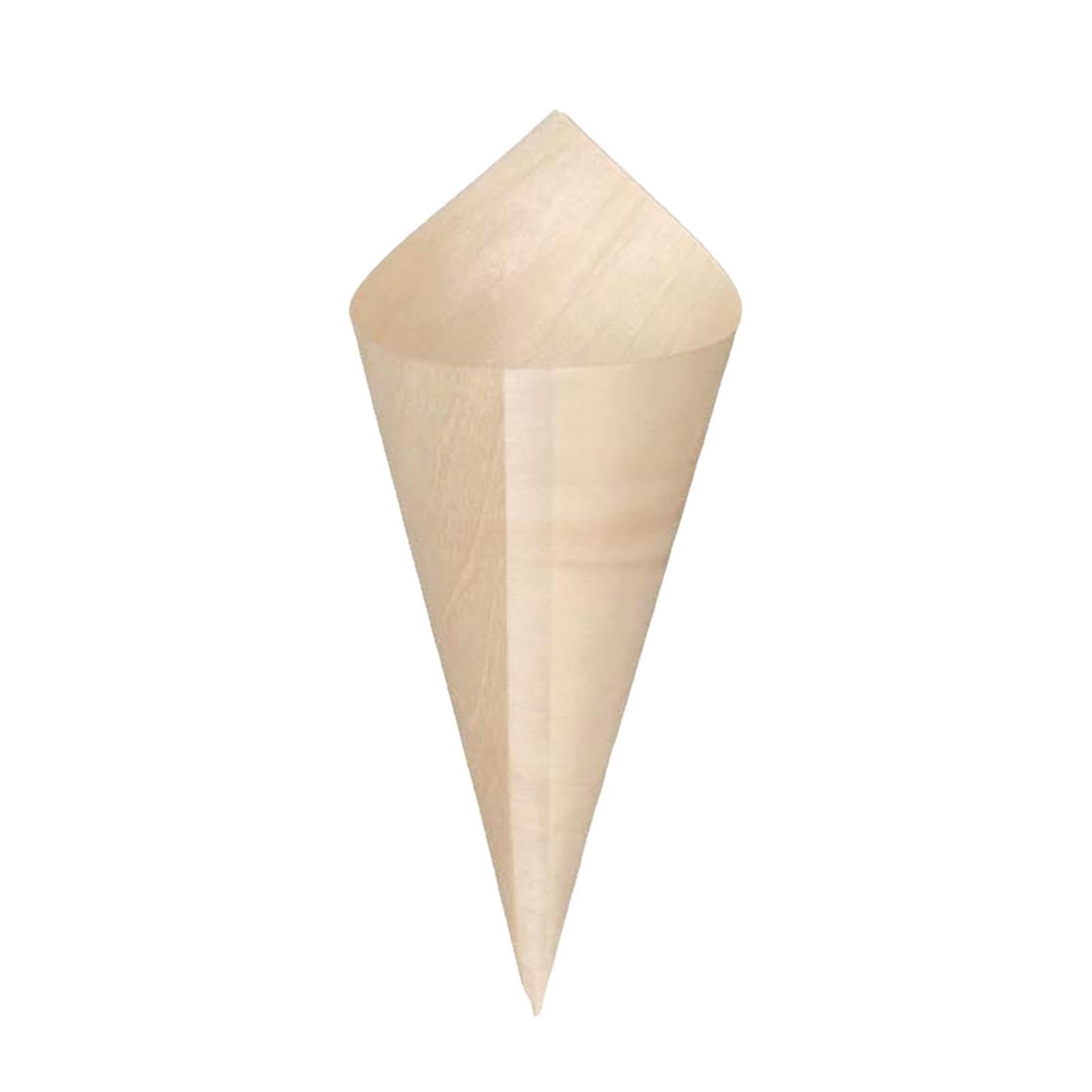 100 Pezzi Coni Popcorn Portaconi Gelato Coni Dessert Contenitori Snacks in Legno da Usare per Ristorante Party Cafe Matrimonio Celebrazione, 17x24 cm