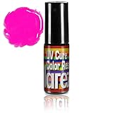 SOLAREZ Colors ~ UV Cure Fluorescent HOT PINK Semi-Translucent Resin (5 gm) w/brush applicator - Fly Tie Hot Spots, Trigger Points, Hobby, Crafts, Jewelry, Artwork, Metals, Wood, Plastic, Acrylics