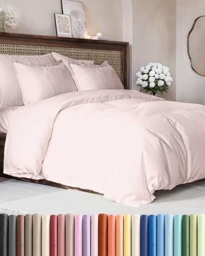 Image of Duvet Cover Full Size - 3 Piece with Zipper Closure - Lavender Pink