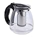 Luxshiny Szklany Czajnik Z Wyjmowanymi Infuzorami Luz Herbata Herbata Herbata Infuzora Filtra Rączka Kuchenna Herbata Producent Herbaty 1500 Ml (Czarny)
