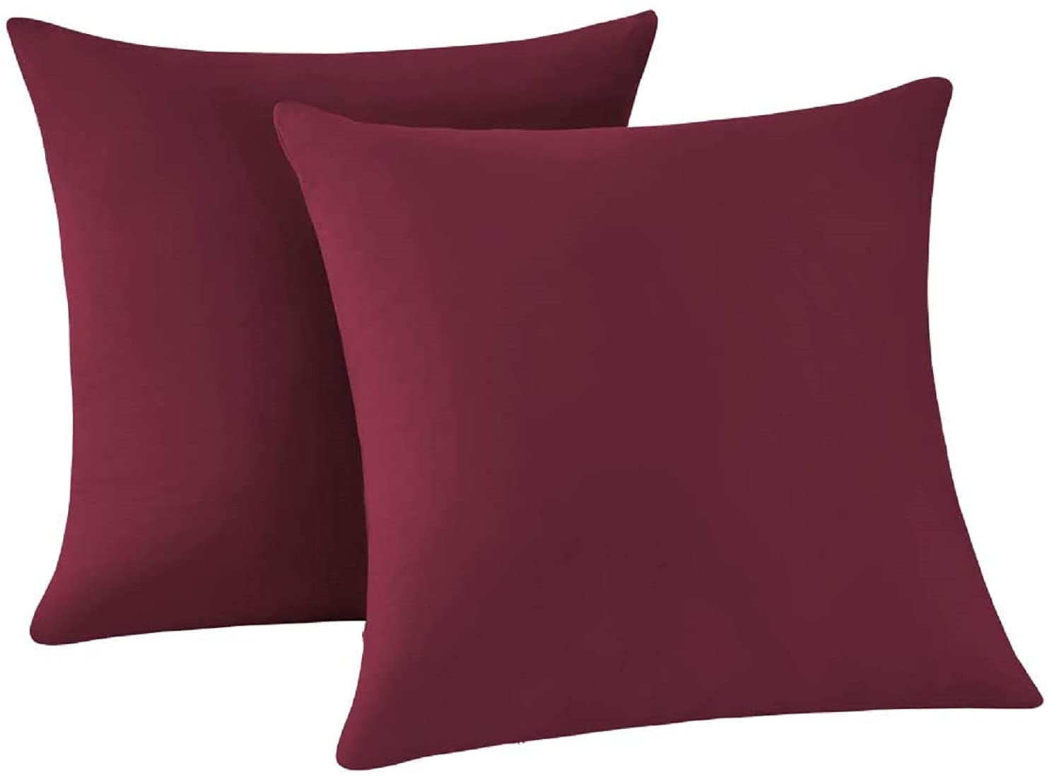 ATOTFUSION Cushion Filler, Soft Comfortable Microfibre, Bed Linen Double Cushion, Decorative Cushion for Sofa, Car, Bedroom, 2 Count Cushion (40X40 cm, Maroon)