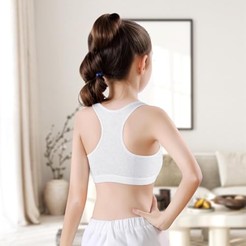 Phennie's Girls Sports Bra for Teens with Breathable Pads Soft Training Bras, Big Girls Sports Racerback Bra Comfort - 2 Pack2