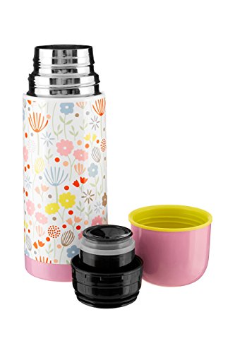 Premier Housewares Mimo Casey Vacuum Flask, Double Walled, 350ml, Stainless-Steel, Pink, 7 x 7 x 20 cm, 350 ml - Image 2