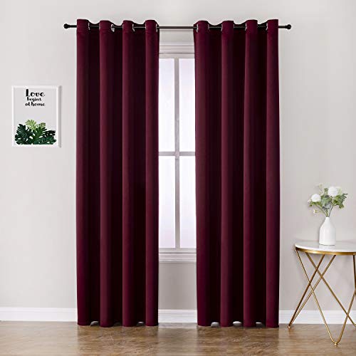 ChrisDowa Grommet Blackout Curtains for Bedroom and Living Room – 2 Panels