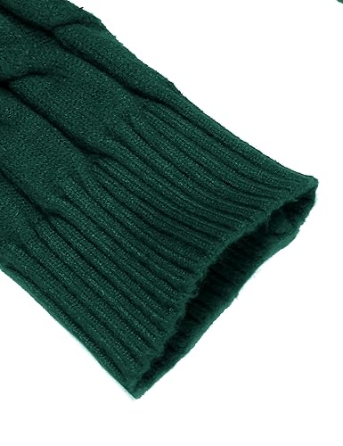 Image of COOFANDY Men's Slim Fit Turtleneck Sweater Casual Twisted Knitted Pullover