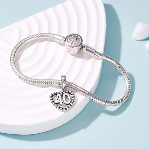 Image of 925 Sterling Silver Number Charm fits Pandora, Gift for Women