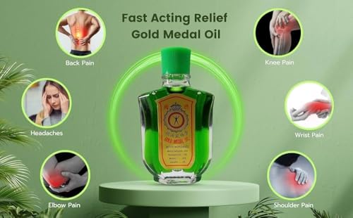 Image of G.o.l.d Medal medicated oil 25ml pack | back pain | knee pain | headache | elbow pain | shoulder pain | imported from Singapore