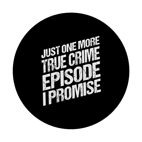 Funny Killer Documentaries - Murder Shows & True Crime PopSockets Swappable PopGrip, Black - Image 3