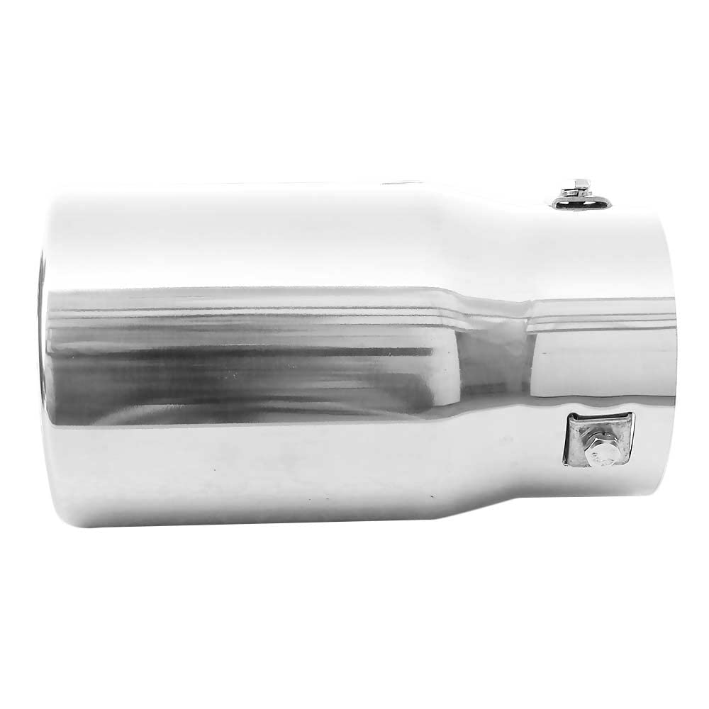 0107 Universale Terminale Scarico Acciaio Inox fino a 82mm Cromo