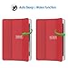 JETech Case for iPad Pro 9.7-Inch 2016 Model (Not for iPad 9.7 5/6 2017/2018), Smart Cover Auto Wake/Sleep (Red)