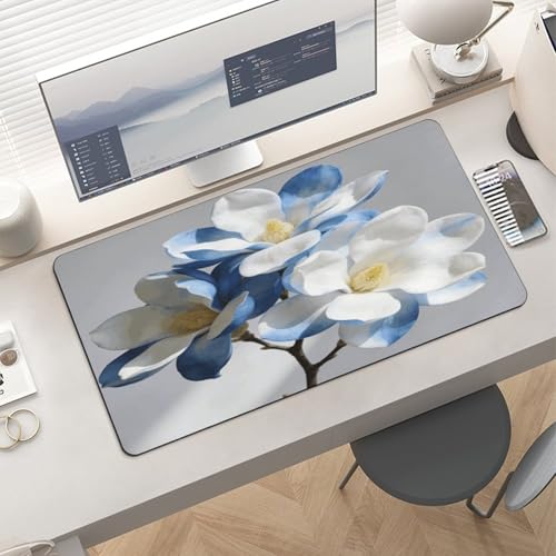 Blue White Kapok Desk Pad Impermeable 30x60cm miniatura 6