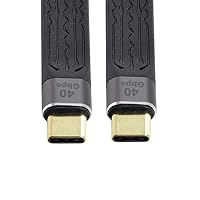 xiwai Typ-C USB-C-Stecker auf Stecker, USB4, 40 Gbit/s, 100 W, 8 K, flach, flach, FPC-Datenkabel für Laptop und Handy, 13 cm – Ansicht 8