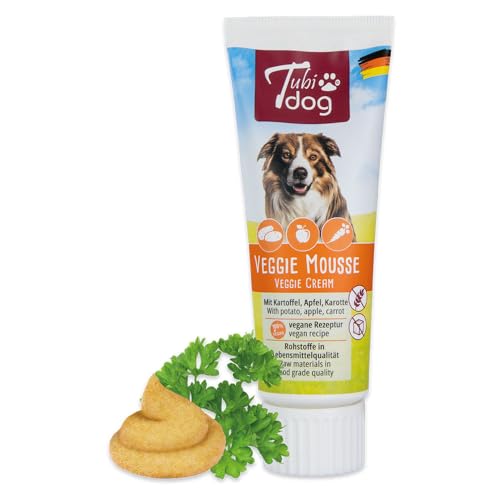 Tubi Dog - Veggie Mousse aus Kartoffel und Gemüse - 3 x 75 g - getreidefrei, Glutenfrei, ohne Zuckerzusatz, nur Nur 2,2% Fett - vegetarisch