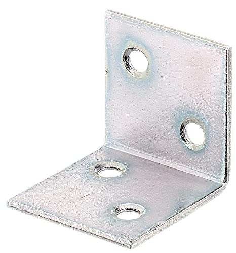 Alberts 332631 Escuadra de ensamblaje ancha, Galvanizado Sendzimir, 30 x 30 x 30 mm, Juego de 25