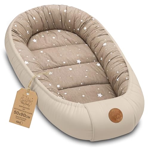 Réducteur de Lit Bébé 90x50cm en Coton, Cocon polyvalent pour Nid d'Ange Couffin et Naissance...