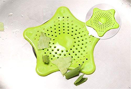HEMJEX Silicone Sink Filter Bathroom Hair Catcher Star Shaped Strainer (Multi Colour) 4