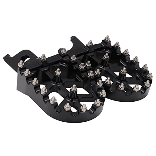 Image of AnXin Dirt Bike Foot Pegs Footpegs Footrests Foot Pedals Rests CNC for KX250F KX450F 06-18 KX250 KX 250 19-24 KX450 19-24 KX250X /450X KLX450R Black