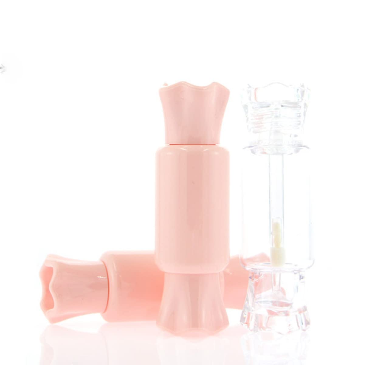 LALAFINA 36piezas Tubos De Lip Gloss Mano Contenedores De Color Labial Tubos De Maquillaje Color Rosa Para Brillo De Labios y Labial