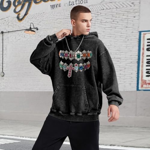Graphic Hoodies for Men Y2k Vintage Oversized Hoodie Acid Wash Streetwear Pullover Hip Hop Grunge Long Sleeve Hoodie4