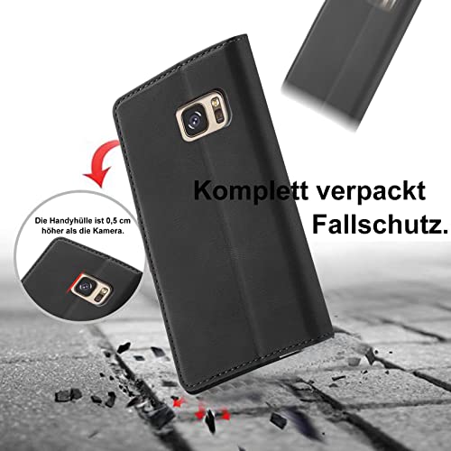 Giyer Handyhülle für Samsung Galaxy S7 mit Schutzfolie und Standfunktion