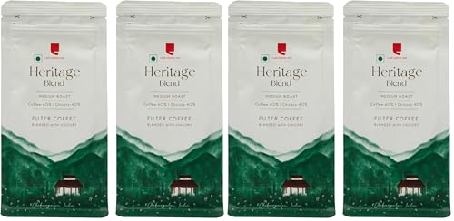 Image of Cafe Coffee Day | Filter | Ground | Best Coffee | Morning | Choco (PACK OF 4, 60% Coffee & 40% Chicory- Heritage Blend)