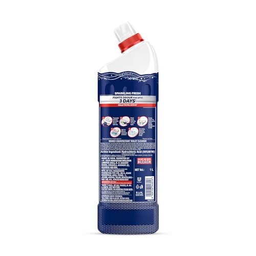 Domex Fresh Guard Disinfectant Toilet Cleaner Liquid|| Sparkling Fresh|| 1 L| Freshness for 100 Flushes - Image 3