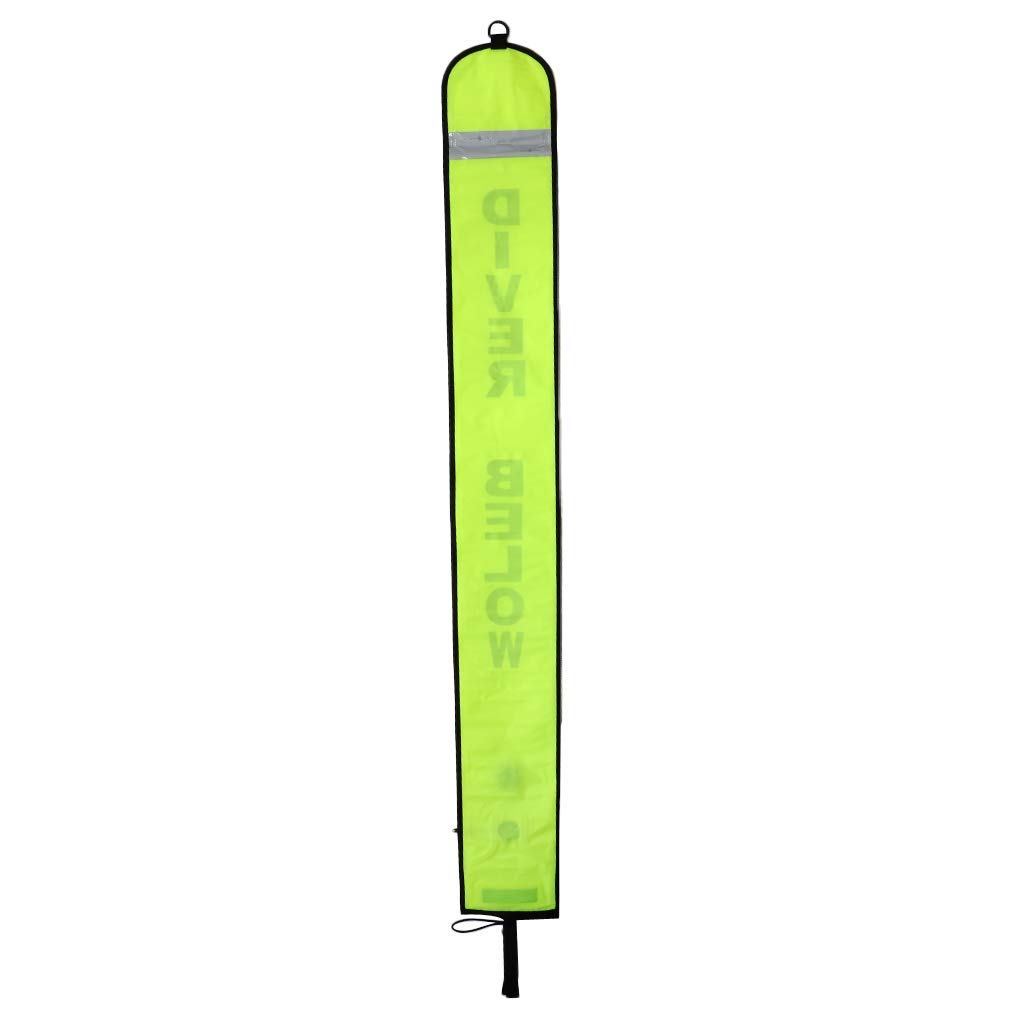 5FT/6FT Surface Marker Boje - Boya de señalización para Buceo, Snorkel y Pesca de lanzado, Verde Fluorescente, 5FT