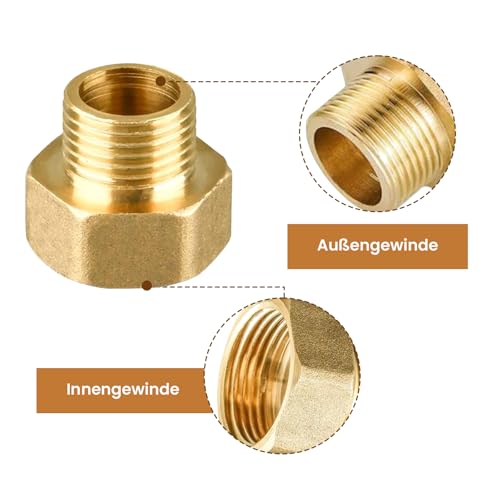 HAPPOW 4-teiliges Gas Adapter, Gasflaschenadapter Set zum Befüllen deutscher Gasflaschen im Ausland, Gasflaschen Adapter Set Europa Gasanschluss Adapter aus Messing, Gas Adapter Set Europa, Nr 1-4 – Bild 6