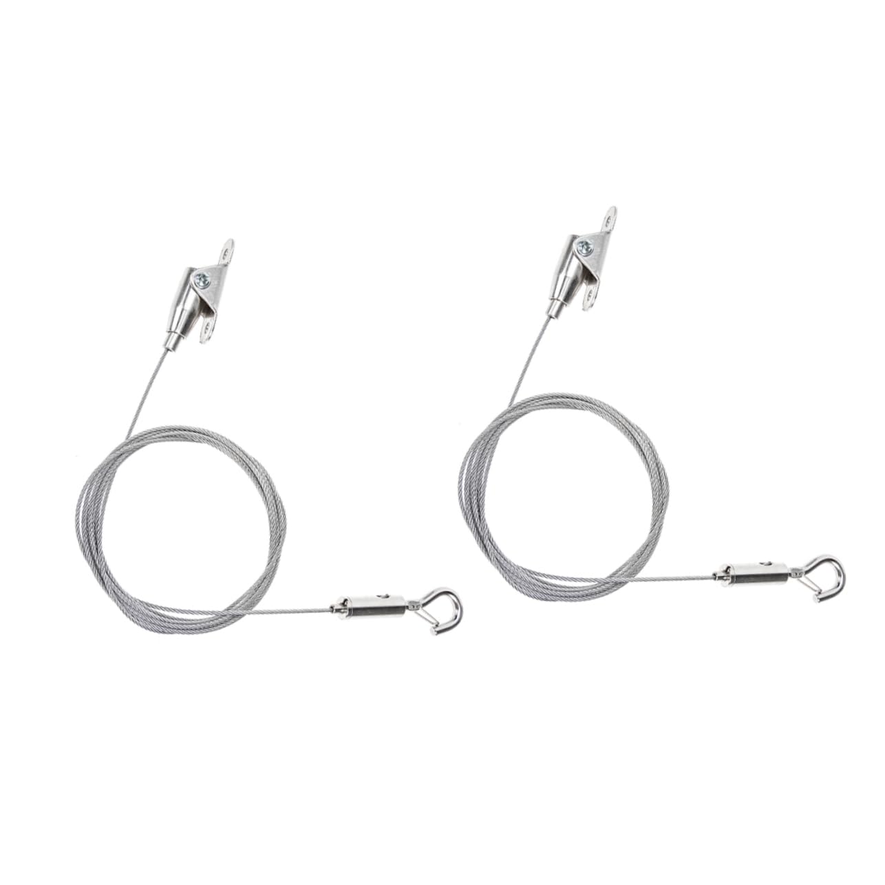 2 Pcs Wire Rope Hooks for Poster Frames Boards, Silver