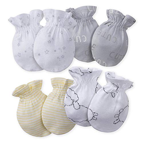 Gerber Baby 4-Pair Mittens, Starry Dreams, 0-3 Months