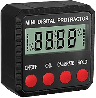 Digital Level Box, XUNTOP LCD Angle Gauge IP42 Waterproof Angle Finder Inclinometer Bevel Box with Magnetic Base, Zinc Alloy Shell for Automobile, Woodworking, Building, Masonry, Drilling Machinery