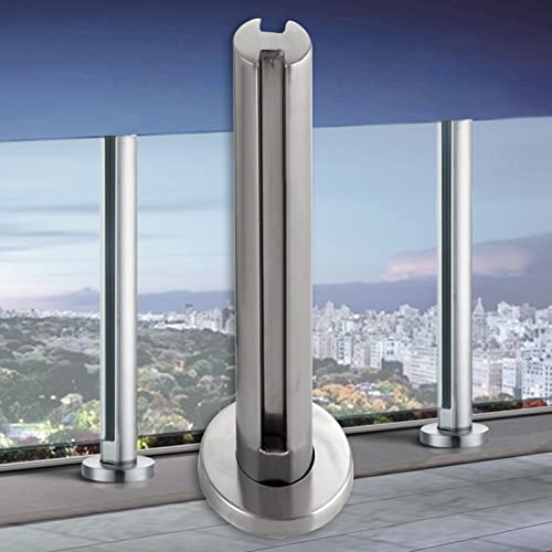 Poteau d'angle de 10/12 mm avec support de fixation pour garde-corps villa - 2