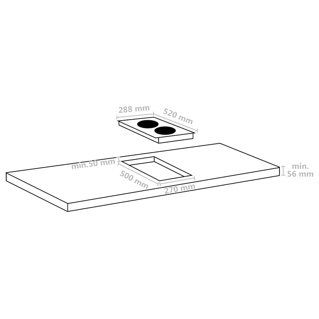 vidaXL - Kochfelder - Flexizone-Induktionskochfeld 2 Zonen Touch-Bedienfeld 3500W