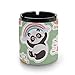 Simpatici Adesivi Panda Posacenere Cilindrico Posacenere Per Sigarette O Sigari In Vetro Elegante Arredamento Da Scrivania 7.9*10cm