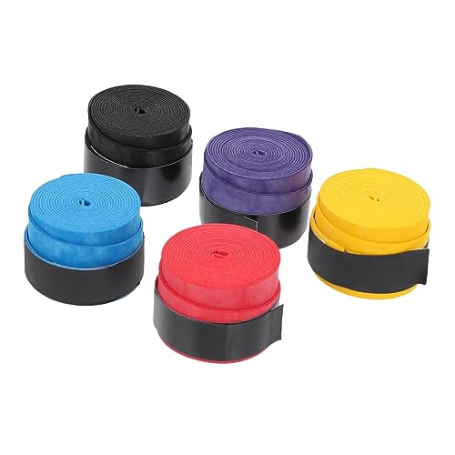 BESPORTBLE Badminton Racket Grip Tape 5 Pack Anti-Slip Dry Feel Tape Racket Handle Glue for Sweating Hands