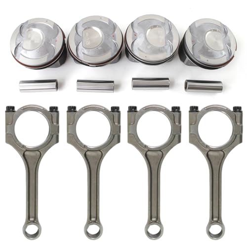 DAYSYORE Engine Piston and Connecting Rods Kit Fits for 2010-2018 Kia-Soul Rio 1.6L, for 2010-2017 Accent 1.6L Engine Replace OE 23510-2B010 23041-2B600 23041-2B610.