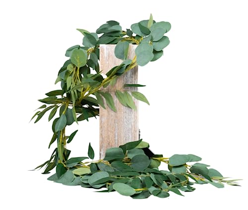 6 Foot Eucalyptus Garland Artificial Faux Greenery for Home Wedding Decorations, Wedding backdrops, Table centerpieces Covers, Wedding Arch, Accent Chairs, Arches, Backdrops, Hallway, DIY Crafting