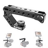 R005 Camera Top Handle Camera Top Cheese Handle Grip Universal Video Stabilizing Rig W 3 Cold Shoe Adapters to Mount Microphone, LED Light, Monitor, Easy Low Angle Shoots Metal