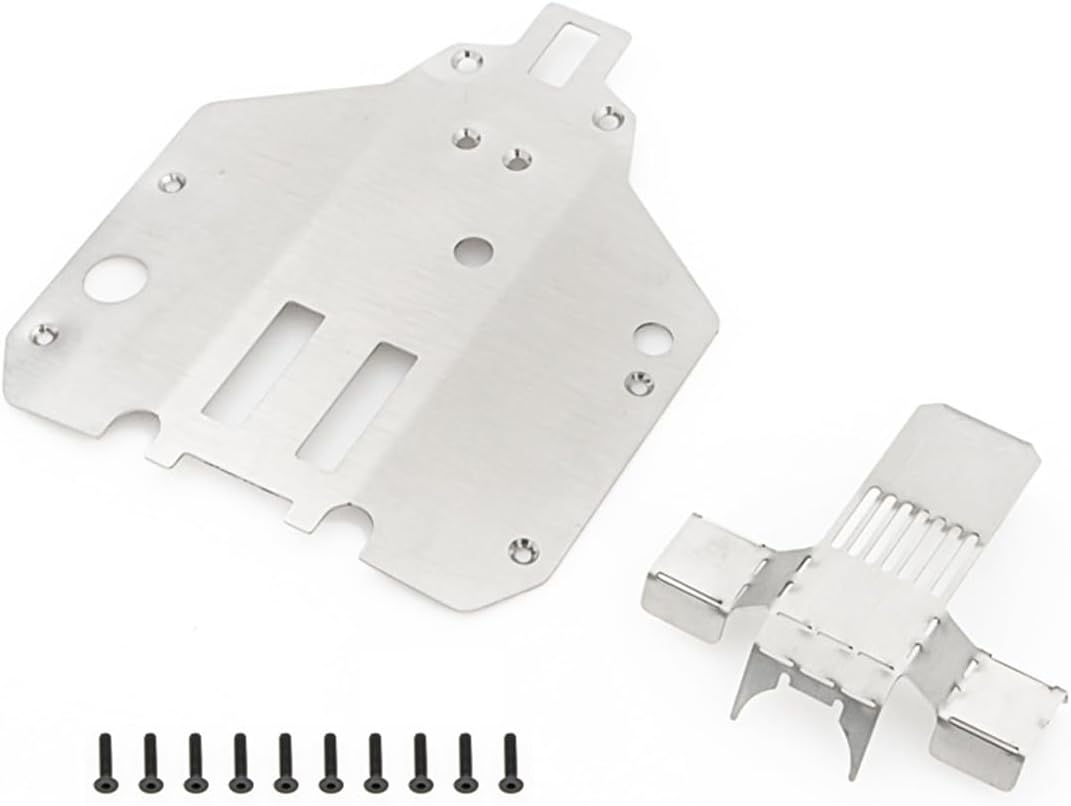 Stainless Steel Chassis Protection Guard Plate RC Upgraded Parts for WLtoys 12428 FY-03 FY-06 FY-07 1/12 Scale RC Car