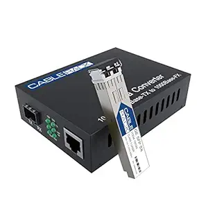 CableRack 10/100/1000TX RJ45 Copper to LC MultiMode 550m SX Fiber Media Converter