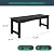 Sunnibety Weatherproof HIPS Outdoor Bench, 2-Person Patio Dining Bench, All-Weather Poly Lumber Garden Bench, Never Rot or Fade, Park Bench with Wood Grains for Porch, Deck, Entryway, Black, 2 Pack