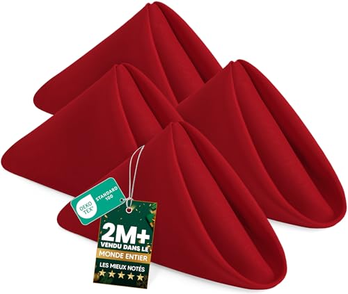 KICHLY Serviettes en Tissu - Lot de 24 Serviettes de Table en Tissu réutilisables, Douces et...