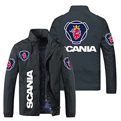 Vestes pour Hommes pour Scania Imprimer vêtements d'extérieur à Manches Longues Nouveaux Sweat-Shirts Coupe-Vent Minces décontracté Zip vêtements Manteaux Hauts-D||XXL Cover