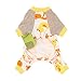 Fitwarm Duck Dog Pajamas, Cute Dog Clothes for Small Dogs Boy Girl, Pet Onesie Cat Clothing, 100% Breathable Cotton, Yellow, XXL