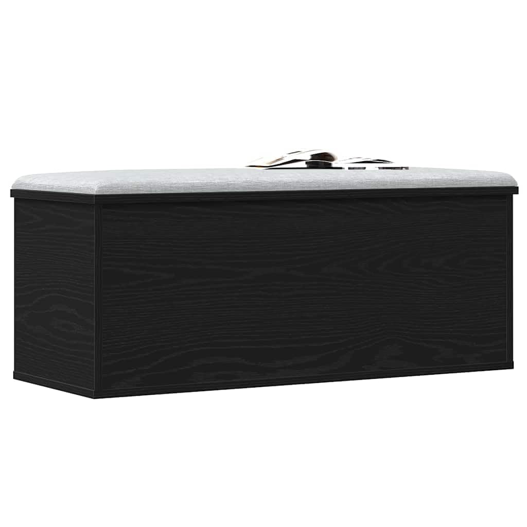vidaXL Caja de Almacenamiento Roble Negro 90 x 35 x 35 cm, Caja de Almacenamiento Moderna, Organizador Rectangular, Solución sin Desorden, Espacio Ample, Diseño Compacto