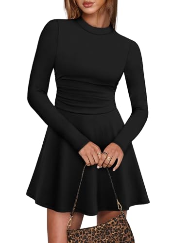 OFEEFAN Long Sleeve Dress Fall Homecoming Formal Party Club Mini Dresses Date Outfits2