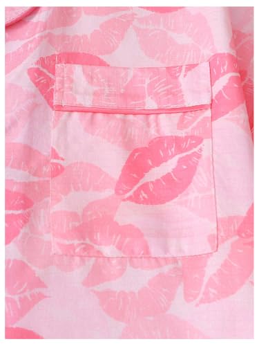 Image of Verdusa Pajamas For Women Set 2 Piece Summer Pajama Sets Cute Pjs Lounge Matching Button Shirt with Shorts